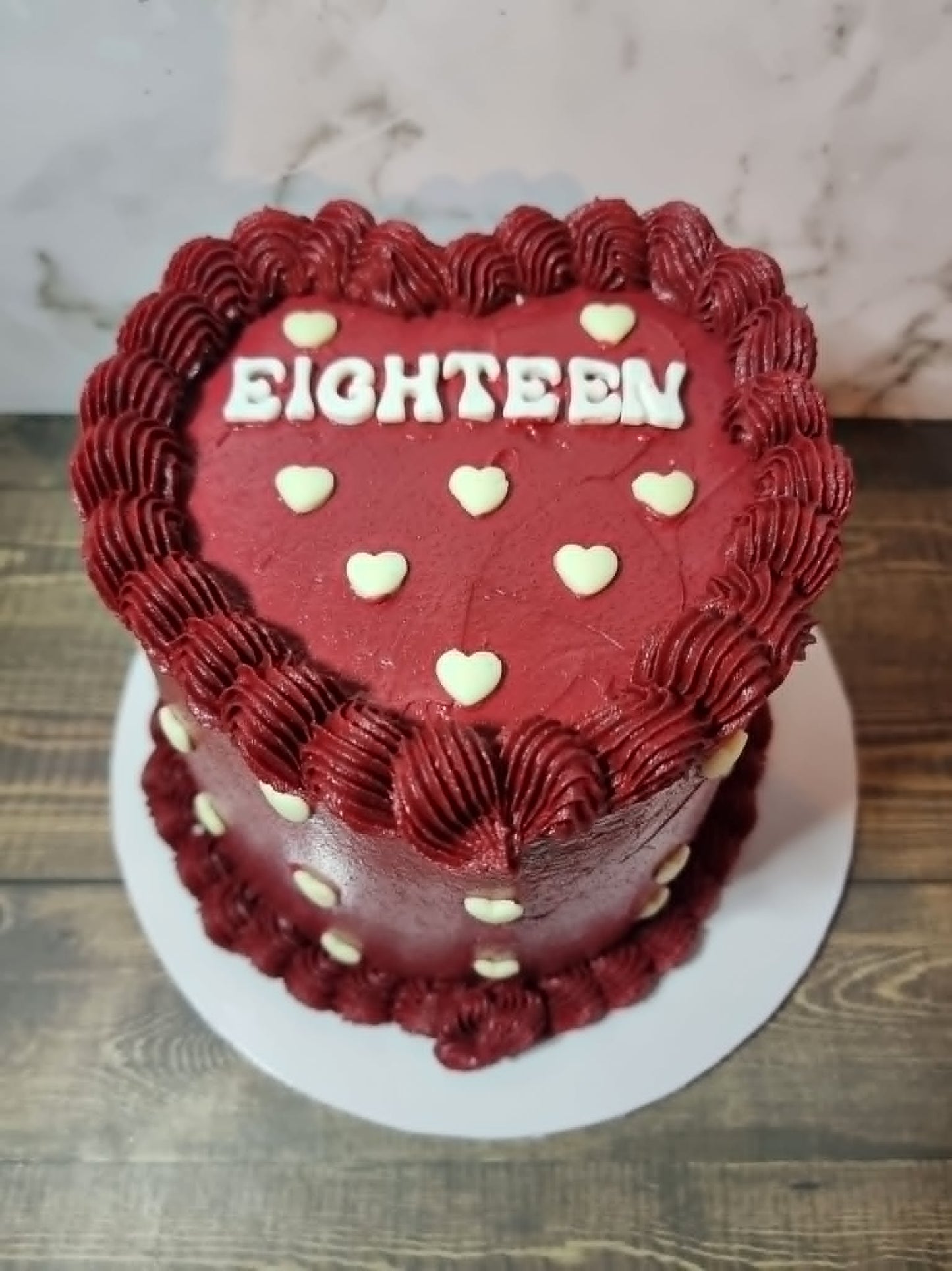 Heart Cake with mini hearts