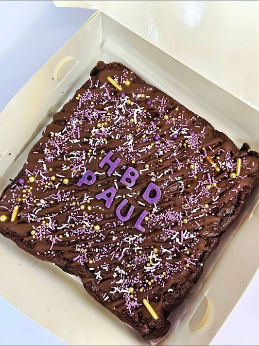 Message brownie slab- Express posted Monday to Wednesday