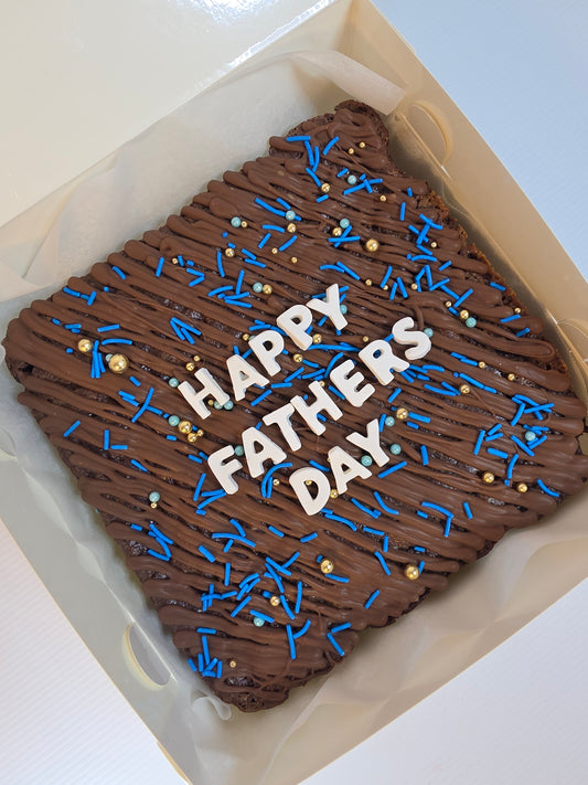 Fathers Day Message brownie slab- Express posted Monday to Wednesday or local pick up
