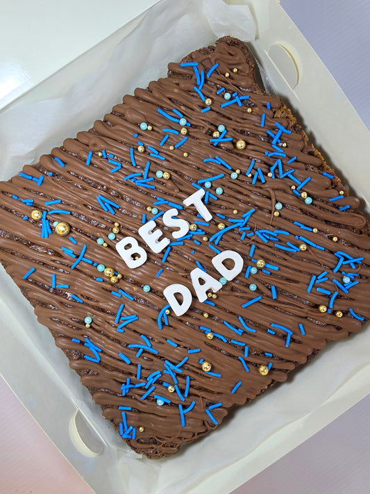 Fathers Day Message brownie slab- Express posted Monday to Wednesday or local pick up