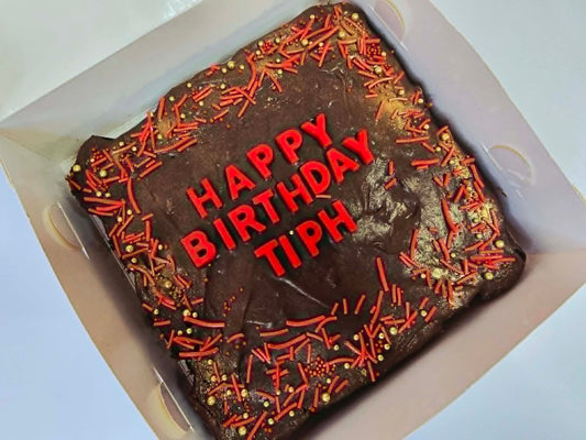 Message brownie slab- Express posted Monday to Wednesday